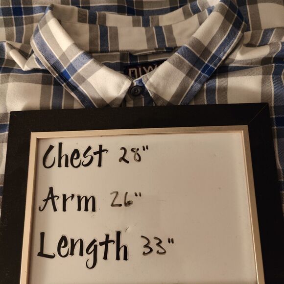 Dixxon 'Rinser' Flannel Shirt Blue Plaid Polyester Adam's Polishes Mens 4X - Picture 9 of 9